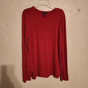 Eileen Fisher Red Long Sleeve Top Size S